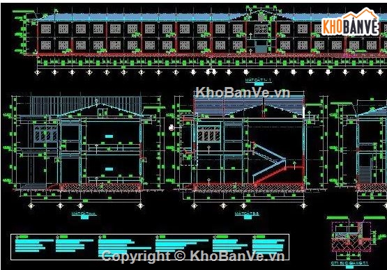 vẽ trường học,trường học,Trường tiểu học 2 tầng 22 phòng