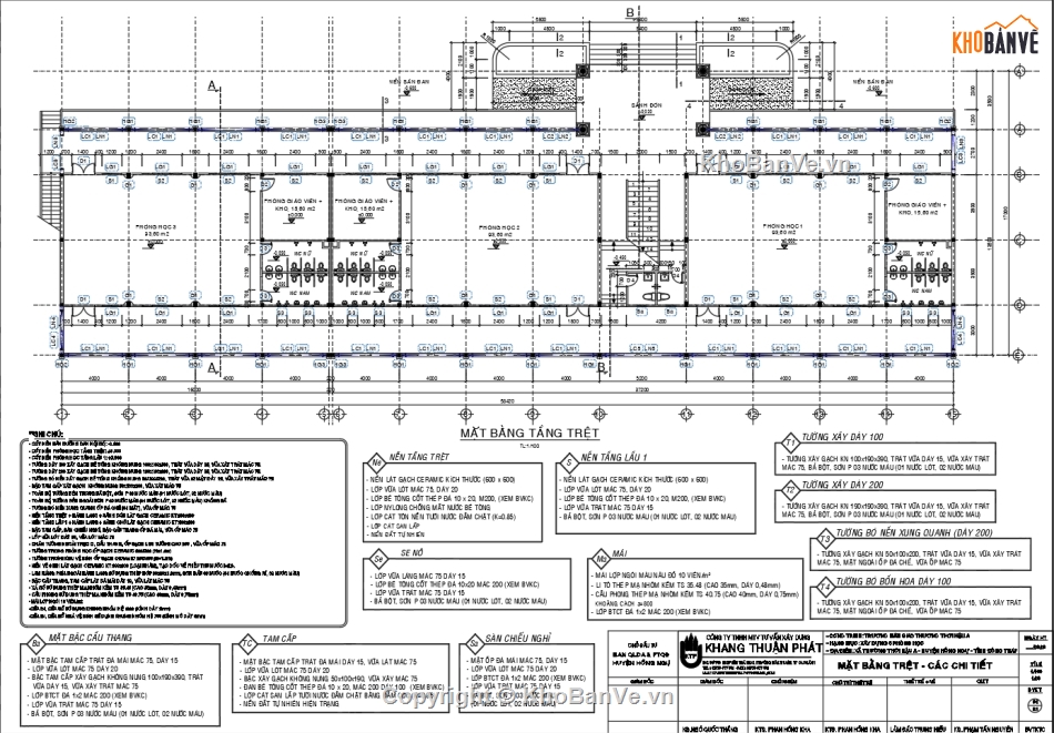 Bản vẽ cad trường mầm non,Bản vẽ trường mầm non,Bản vẽ thiết kế thi công trường mầm non
