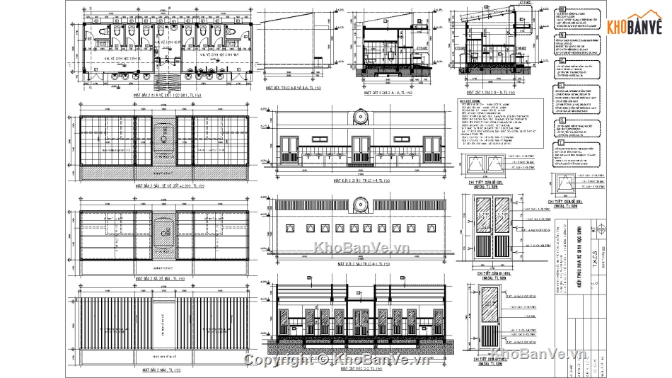bản vẽ trường tiểu học,dự án trường tiểu học,Bản vẽ trường tiểu học Phú Thành A2