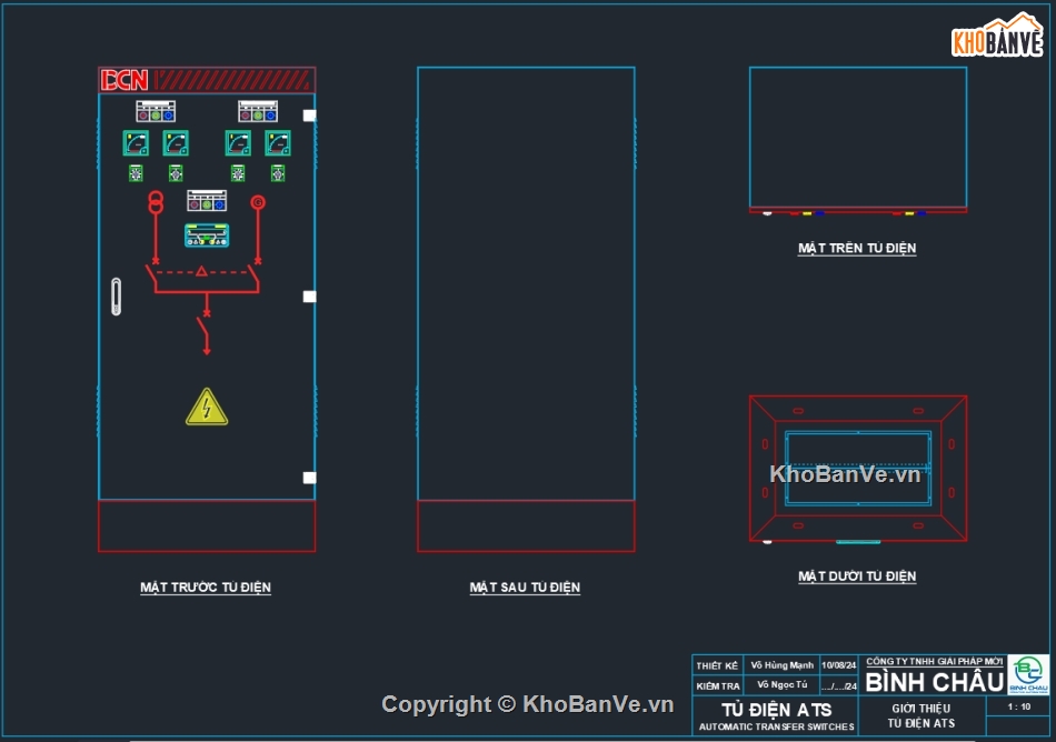 Bản vẽ tủ điện bơm điện chữa cháy,ATS,Biện pháp thi công trạm biến áp ngồi,Bản vẽ tủ điện thi công,Bản vẽ  trạm điện,Bản vẽ tủ điện solar