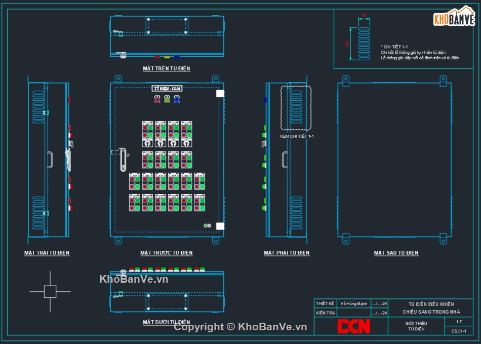 tủ điện,Tủ điện chiếu sáng,File cad tủ điện 3 pha,Bản vẽ tủ điện thi công,Bản vẽ tủ điện solar