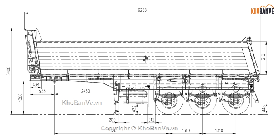 Sơ mi rơ mooc,Sơ mi rơ mooc ben,Sơ mi rơ mooc 3 trục,Semi-trailer,Semi-trailer axle configuration (2-axle,3-axle)