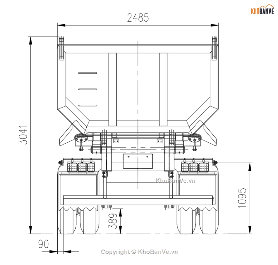 Sơ mi rơ mooc,Sơ mi rơ mooc ben,Sơ mi rơ mooc 3 trục,Semi-trailer,Semi-trailer axle configuration (2-axle,3-axle)