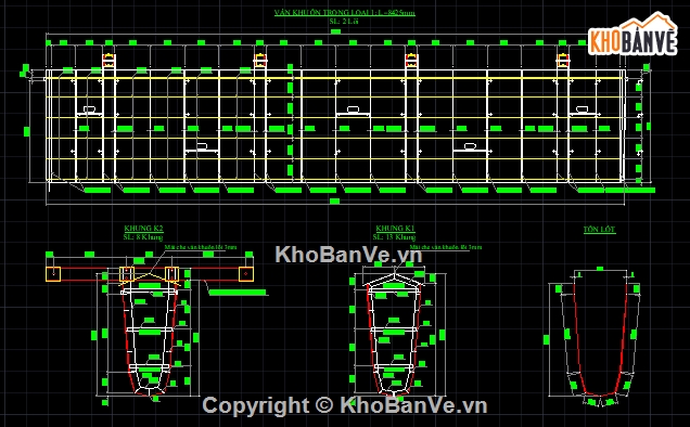 Bản vẽ,Bản vẽ dầm super T,bản vẽ ván khuôn dầm