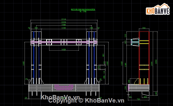 Bản vẽ,Bản vẽ dầm super T,bản vẽ ván khuôn dầm