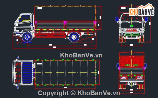 Bản vẽ xe tải,hyundai,hyundai mighty,xe tải
