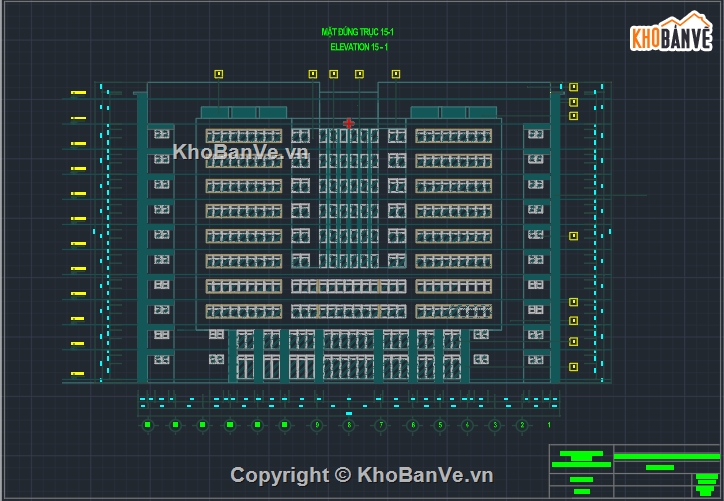 đồ án thiết kế tòa nhà,bản vẽ tòa nhà,bản vẽ cad tòa nhà,bản vẽ bệnh viện