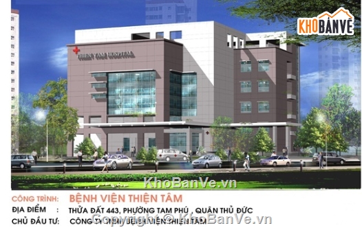 bệnh viện thiện tâm,Bệnh viện,file cad bệnh viện,cad bệnh viện