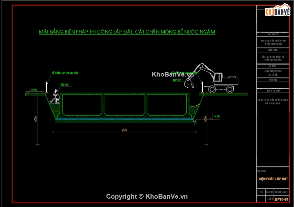 Bể nước ngầm,Biện pháp thi công,Biện pháp thi công công,iện pháp thi công,thi công ngầm,chi tiết thi công