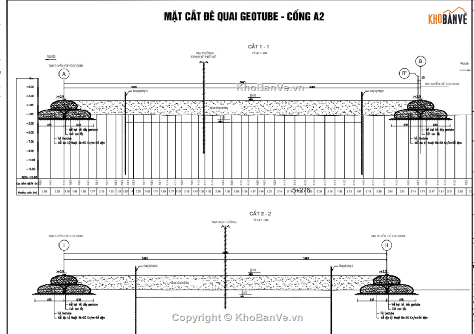 Biện pháp thi công geotube,Biện pháp thi công geotube tuyến đê biển,Biện pháp thi công geotube-san lấp