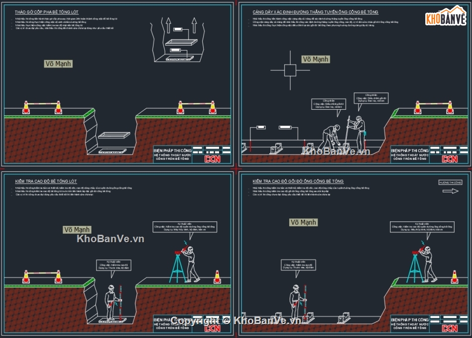 Biện pháp thi công cáp ngầm trung thế,Biện pháp thi công cống thoát nước HDPE,Biện pháp thi công đường ống nước HDPE,Biện pháp thi công cống tròn,Biện pháp thi công đường giao thông,Bản vẽ DCN