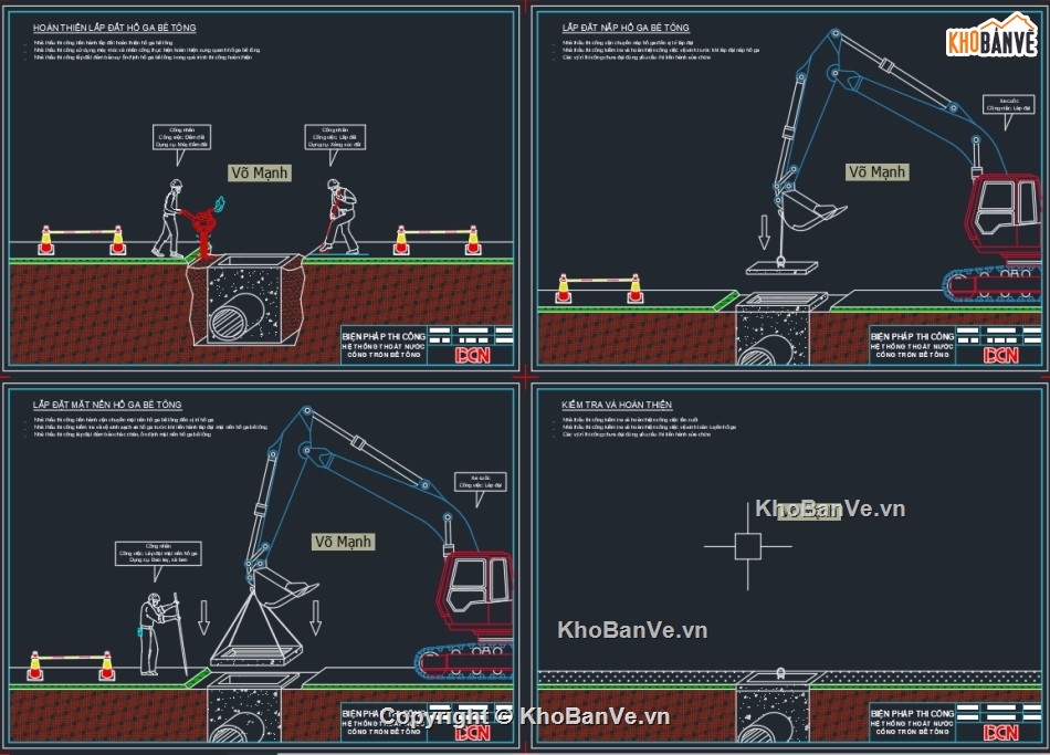 Biện pháp thi công cáp ngầm trung thế,Biện pháp thi công cống thoát nước HDPE,Biện pháp thi công đường ống nước HDPE,Biện pháp thi công cống tròn,Biện pháp thi công đường giao thông,Bản vẽ DCN