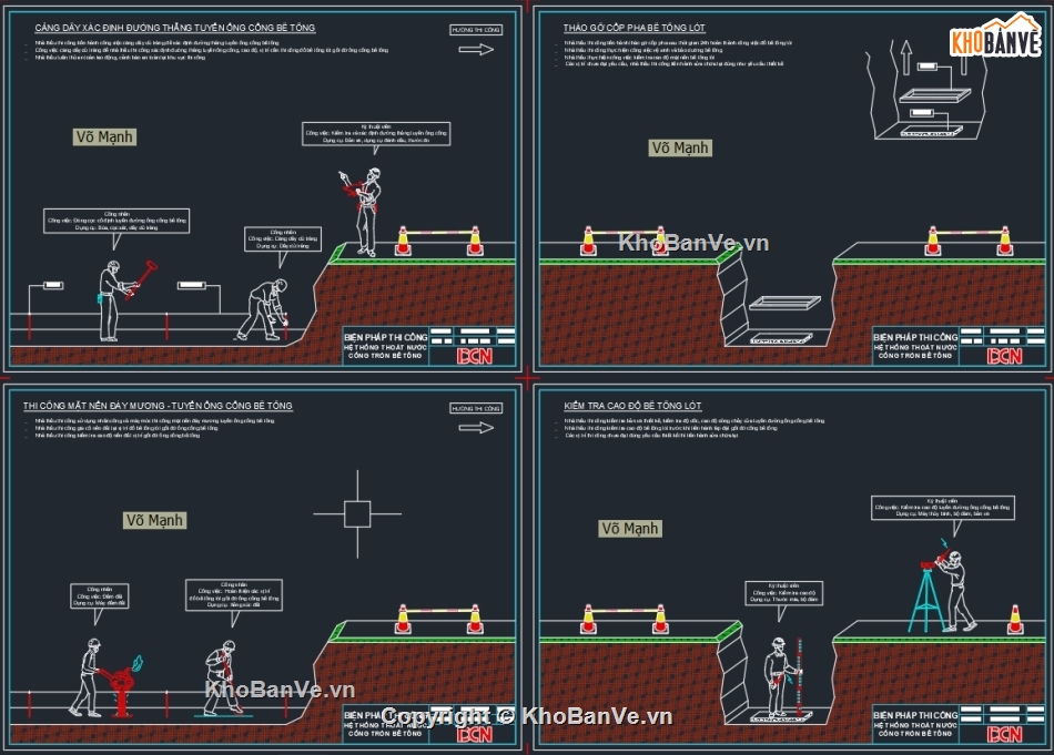 Biện pháp thi công cáp ngầm trung thế,Biện pháp thi công cống thoát nước HDPE,Biện pháp thi công đường ống nước HDPE,Biện pháp thi công cống tròn,Biện pháp thi công đường giao thông,Bản vẽ DCN