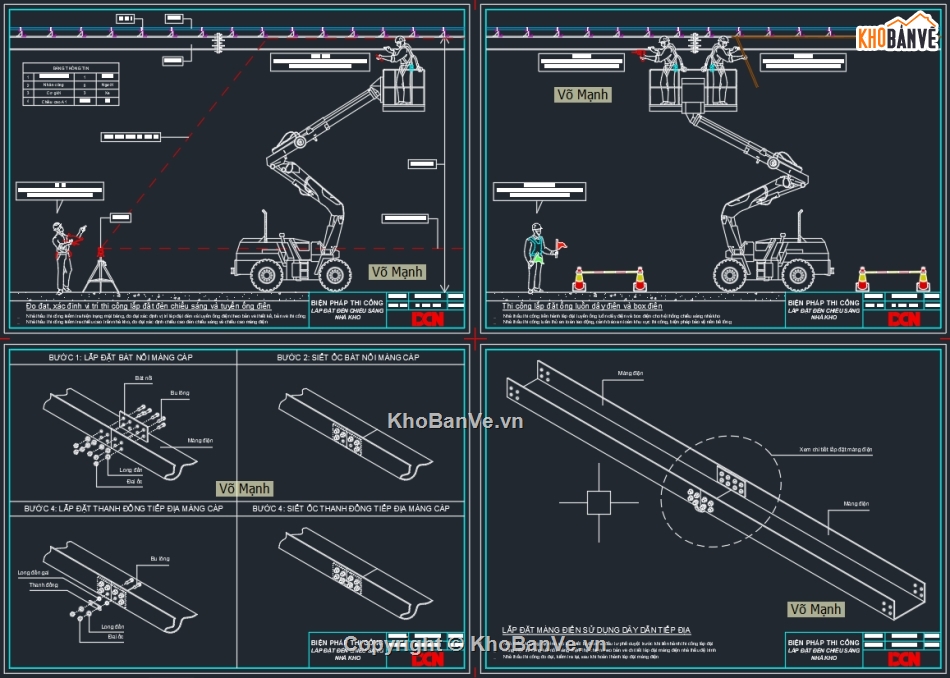 Biện pháp thi công điện chiếu sáng đèn đường,Biện pháp thi công cáp ngầm trung thế,Biện pháp lắp đặt ống điện hộp điện xà ly sleeve,Biện pháp thi công MEP ống điện tủ điện,DCN
