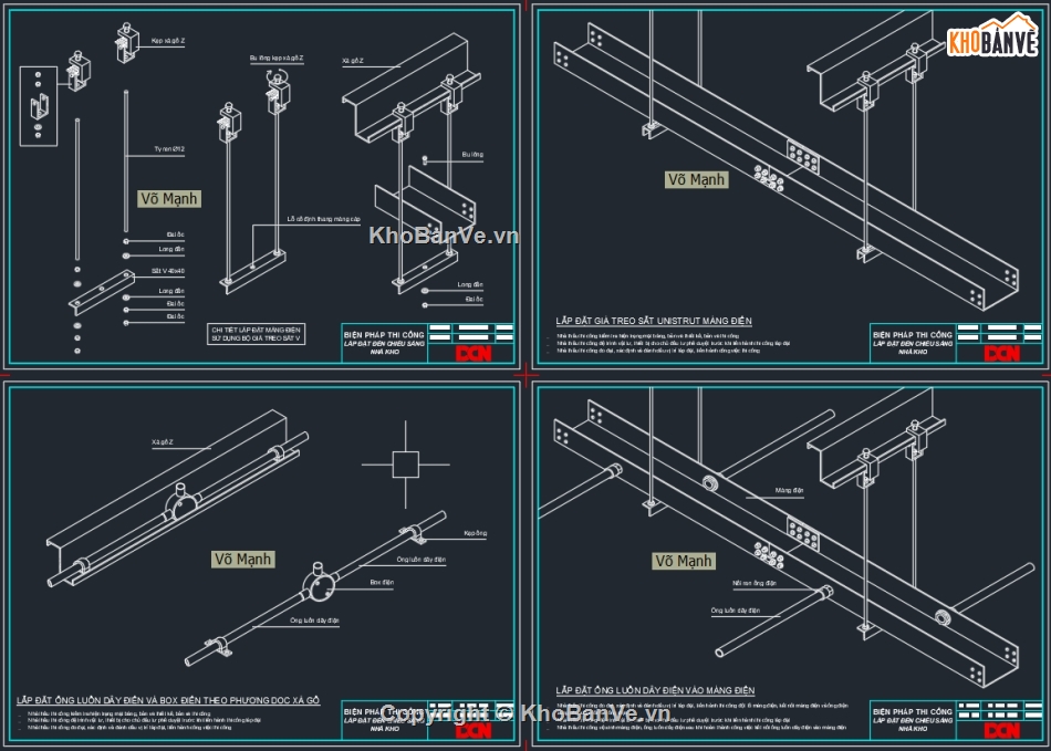 Biện pháp thi công điện chiếu sáng đèn đường,Biện pháp thi công cáp ngầm trung thế,Biện pháp lắp đặt ống điện hộp điện xà ly sleeve,Biện pháp thi công MEP ống điện tủ điện,DCN