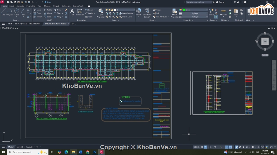 Biện pháp thi công,thi công phần ngầm,bản vẽ mẫu,thuyết minh