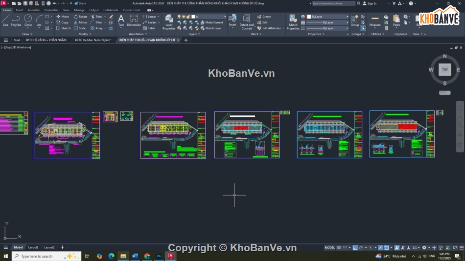 Biện pháp thi công,thi công phần ngầm,bản vẽ mẫu,thuyết minh