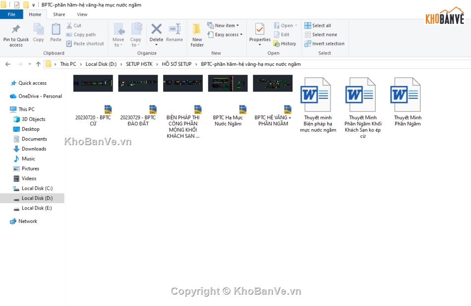 Biện pháp thi công,thi công phần ngầm,bản vẽ mẫu,thuyết minh