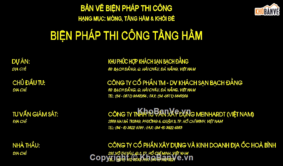 Biện pháp thi công khách sạn,biện pháp thi công tầng hầm,thi công tầng hầm nhà cao tầng,móng tầng hầm khối đế,tầng hầm khách sạn,sàn thao tác