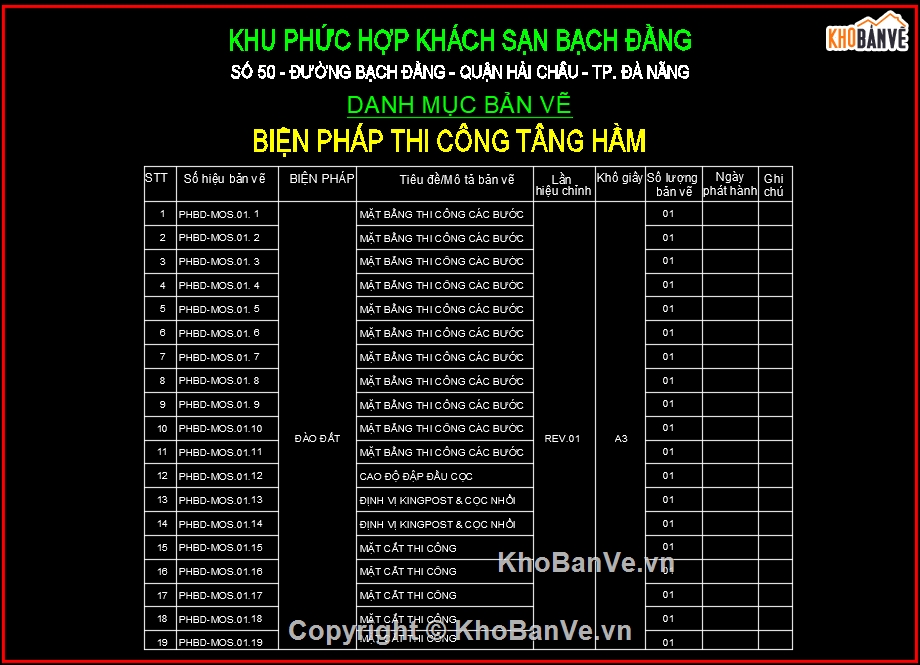 Biện pháp thi công khách sạn,biện pháp thi công tầng hầm,thi công tầng hầm nhà cao tầng,móng tầng hầm khối đế,tầng hầm khách sạn,sàn thao tác