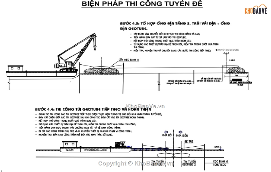 Biện pháp thi công tổng thể tuyến đê biển Hp,Biện pháp thi công tổng thể đê biển hải phòng,biện pháp thi công tổng thể