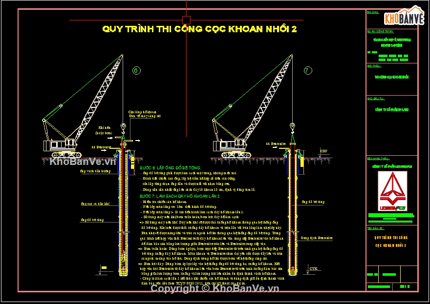 Biện pháp thi công,thi công cọc,khoan nhồi cọc,cọc nhồi,thuyết minh,khoan nhồi