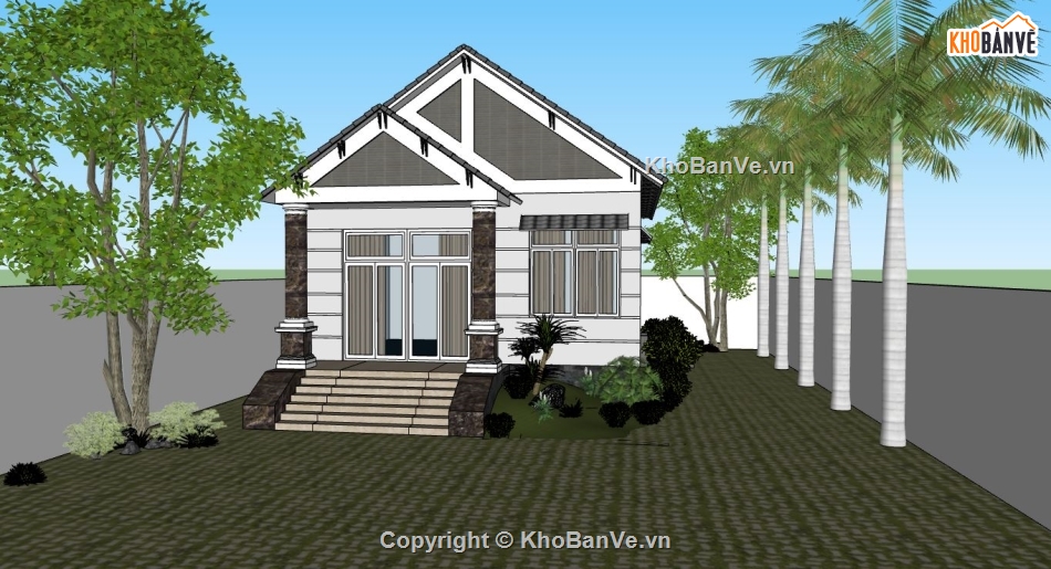 file sketchup biệt thự,model su biệt thự,sketchup biệt thự