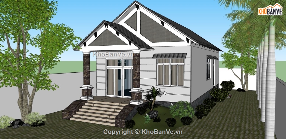 file sketchup biệt thự,model su biệt thự,sketchup biệt thự