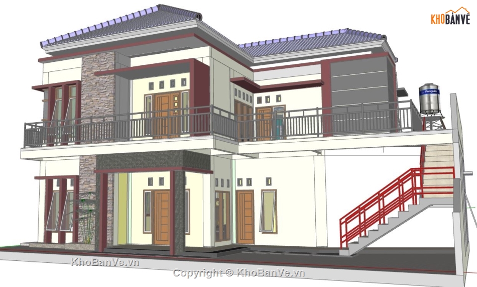 file su biệt thự,sketchup biệt thự,model su biệt thự