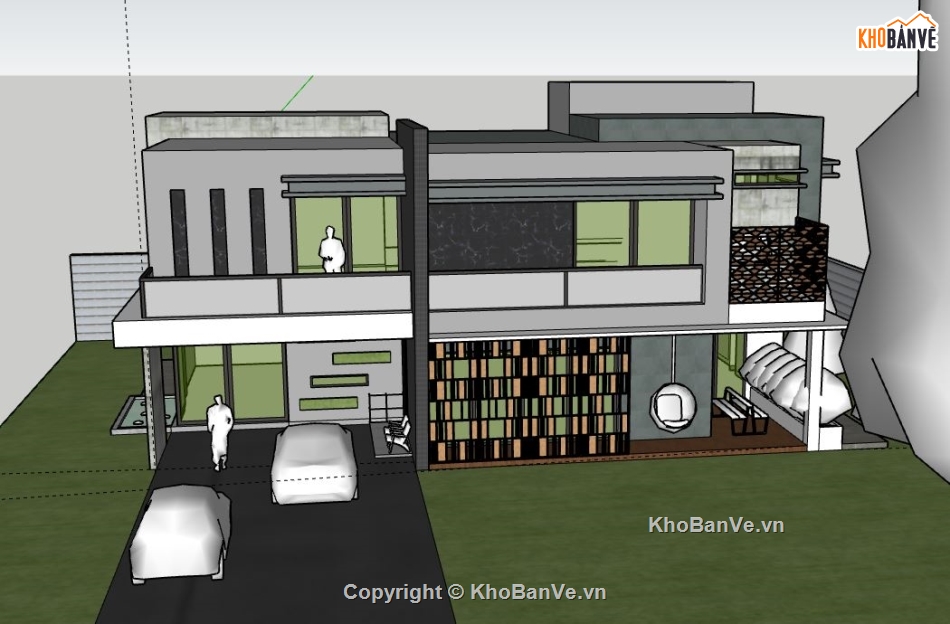 Biệt thự 2 tầng,model su biệt thự 2 tầng,file su biệt thự 2 tầng,biệt thự 2 tầng sketchup