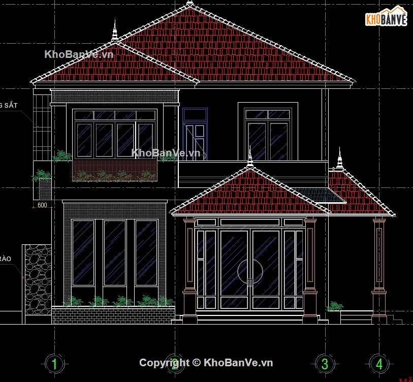 Biệt thự 2 tầng,Biệt thự mái nhật,biệt thự 2 tầng mái nhật