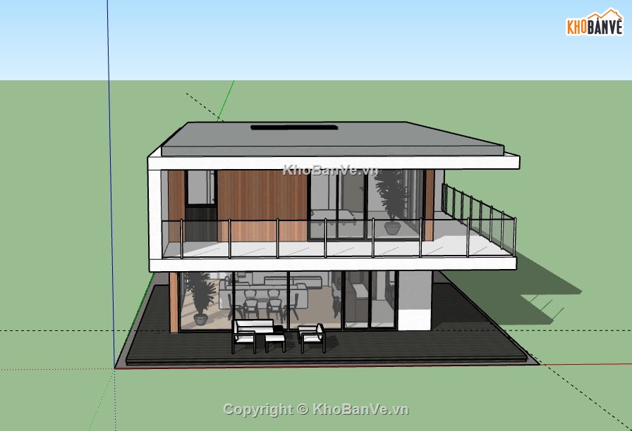 Biệt thự 2 tầng,model su biệt thự 2 tầng,biệt thự 2 tầng file su