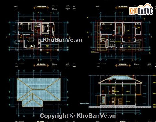 biệt thự 2 tầng,cad biệt thự 2 tầng,file cad biệt thự 2 tầng,biệt thự 2 tầng file cad