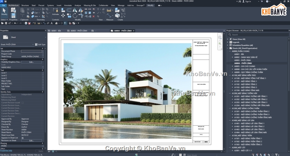 Biệt thự 2 tầng,bản vẽ thi công,Villa 7x18,Villa Hiện Đại,kiến trúc biệt thự