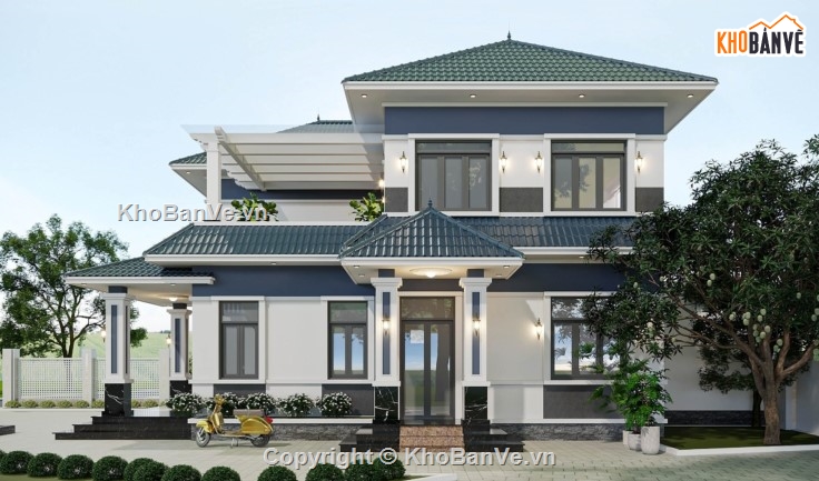 Biệt thự 2 tầng hiện đại,biệt thự hiện đại,biệt thự 2 tầng
