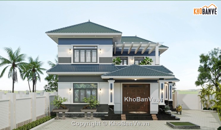 Biệt thự 2 tầng hiện đại,biệt thự hiện đại,biệt thự 2 tầng