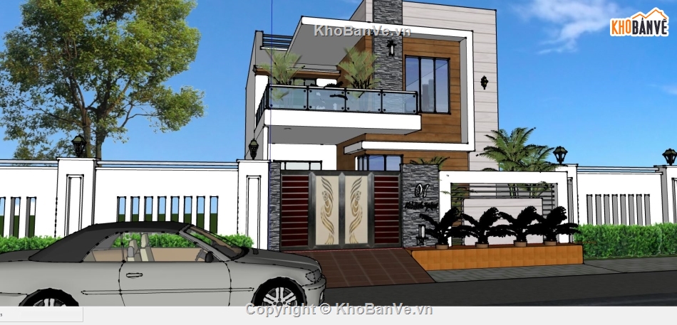 sketchup biệt thự 2 tầng,biệt thự sketchup,sketchup biệt thự,sketchup biệt thự 2 tầng hiện đại