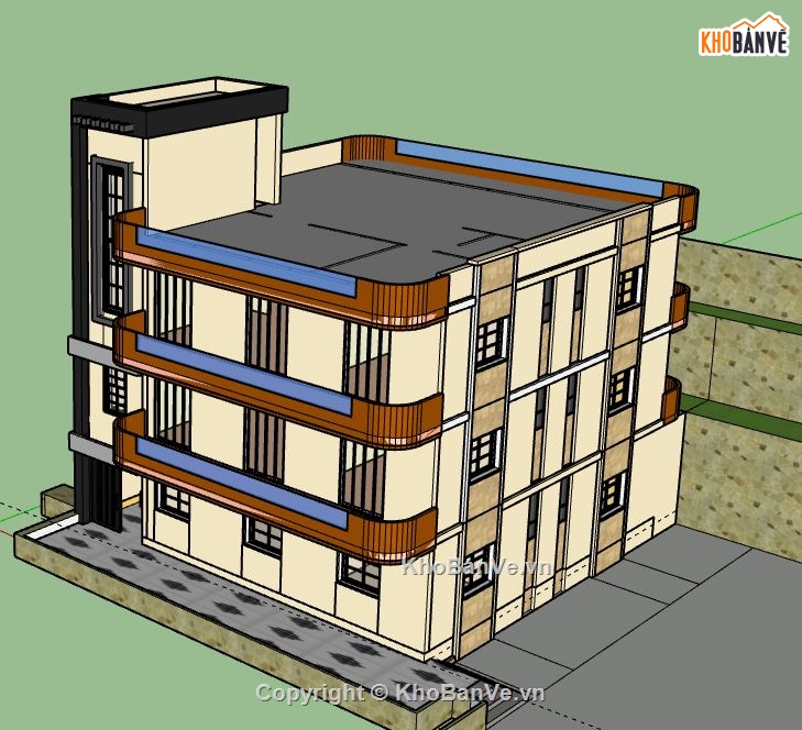 Biệt thự 3 tầng,Biệt thự 3 tầng hiện đại,model su biệt thự 3 tầng,biệt thự 3 tầng sketchup,file su biệt thự 3 tầng