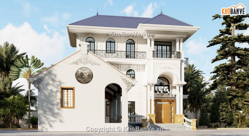 mẫu nhà đẹp,biệt thự 3 tầng,file nhà 3 tầng,nhà biệt thự
