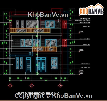 Biệt thự 3 tầng,cad biệt thự 3 tầng,file cad biệt thự 3 tầng,biệt thự 3 tầng cad