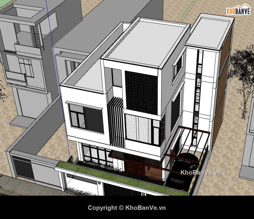 file su biệt thự,model su biệt thự,model su biệt thự 3 tầng