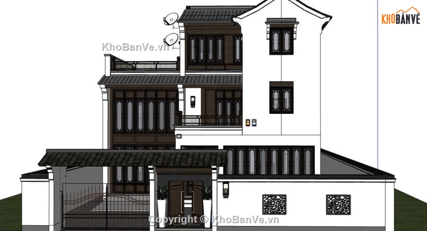 file su biệt thự,sketchup biệt thự,model su biệt thự