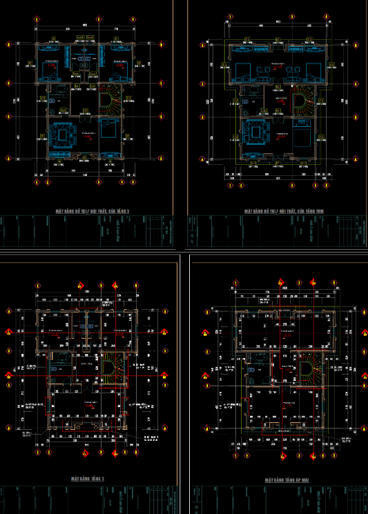 Biệt thự 3 tầng,cad biệt thự 3 tầng,file cad biệt thự 3 tầng,biệt thự 3 tầng file cad