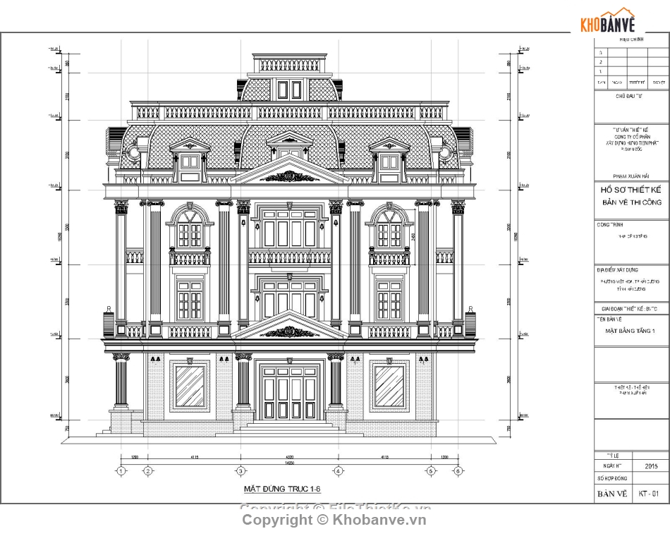 biệt thự 13.64x13.75m,bản vẽ biệt thự 4 tầng,file cad biệt thự 4 tầng,biệt thự 4 tầng cổ điển,biệt thự 4 tầng kiến trúc châu âu