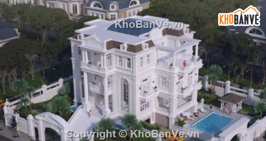biệt thự 4 tầng,cad biệt thự 4 tầng,file cad biệt thự 4 tầng,biệt thự 4 tầng cad