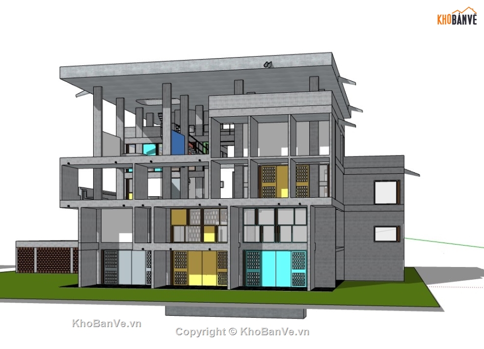 su biệt thự,model su biệt thự,sketchup biệt thự