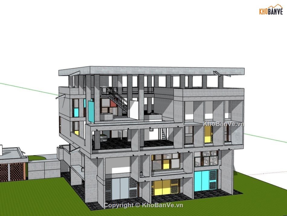 su biệt thự,model su biệt thự,sketchup biệt thự