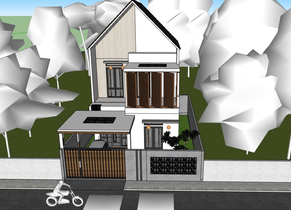 biệt thự file su,biệt thự  2 tầng su,sketchup biệt thự