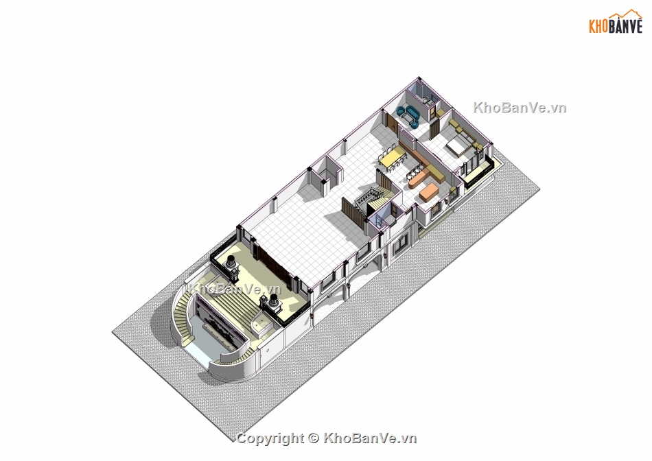 Biệt thự cổ điển,Revit 2020,bản vẽ biệt thự,revit biệt thự
