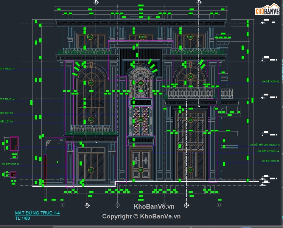 Villa,Biệt thự,Biệt thự 3 tầng 13x15m,Biệt thự 4 tầng